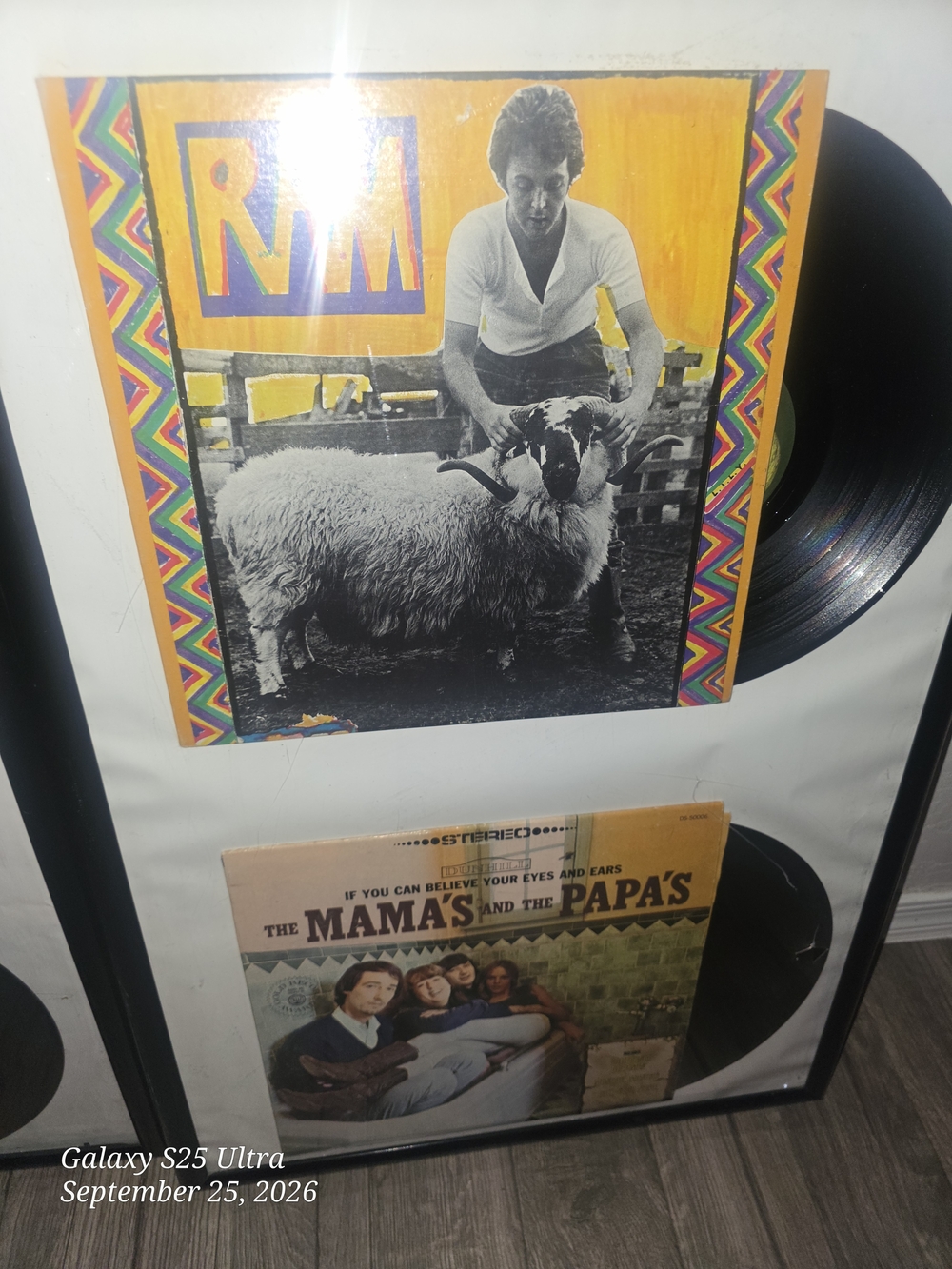 Ram And Mamas N Papas Framed Home Art Print in Yellow and Black Vynils 1st Print